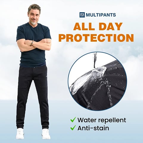👖 Pantaloni de lucru foarte elastici, cu mai multe buzunare