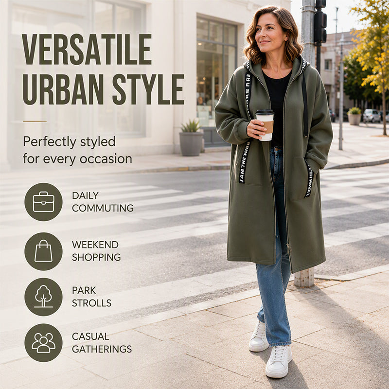 Add Cozy Style Instantly! Oversize Hooded Sweatshirt Coat for Women