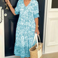 【M-5XL】🌺Rochie imprimată cu decolteu în V, elegantă și stilată