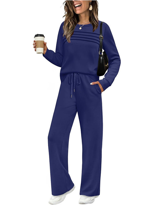 💥 Women's Casual Set: Top & Drawstring Pants 👕👖