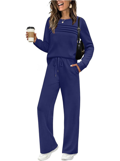 💥 Women's Casual Set: Top & Drawstring Pants 👕👖