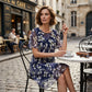 Rochie din șifon cu imprimeu floral