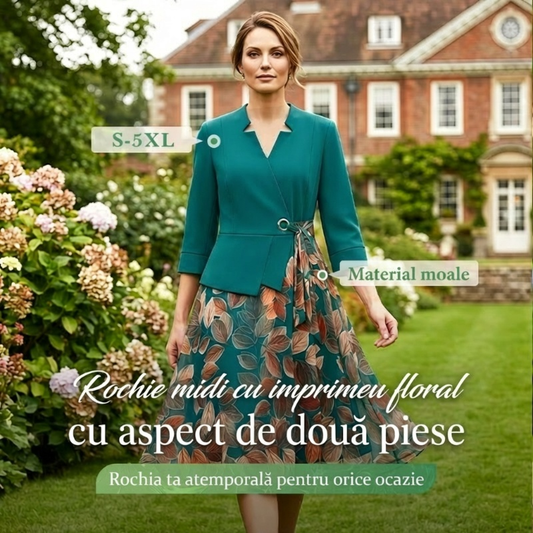 Rochie de damă la modă în culori contrastante