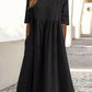 【S-5XL】👗Rochie din bumbac cu decolteu rotund și buzunare
