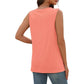 💐 Tricou larg fără mâneci, cu guler în V, pentru femei