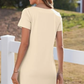 ⏳ Rochie casual pentru femei cu buzunar cu gât pătrat, cu mânecă scurtă și buzunare👗