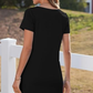 ⏳ Rochie casual pentru femei cu buzunar cu gât pătrat, cu mânecă scurtă și buzunare👗