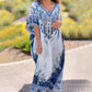[S-5XL]💃Rochie Boho cu Imprimeu și Volane, Decolteu în V