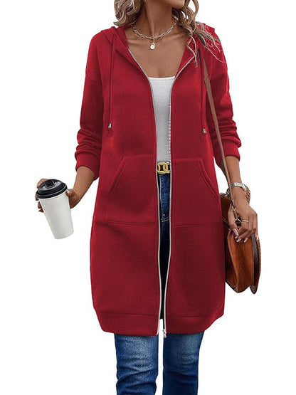 🔥✨Women's Casual Zip up Fleece Hoodies Tunic Sweatshirt