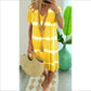 👗Rochie tip tricou, largă, cu mâneci scurte și dungi în stil tie-dye✨