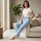 💓Pantaloni casual din bumbac și in pentru femei👖
