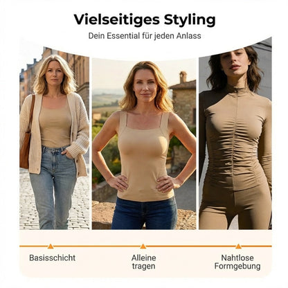 Women’s Thermal U-Neck Top with Built-In Bra