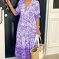【M-5XL】🌺Rochie imprimată cu decolteu în V, elegantă și stilată