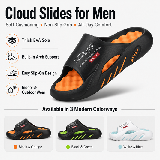 🔥Stop Foot Pain! Cloud-Like Memory Foam Slides – Arch Support for All-Day Standing 🦶
