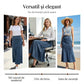 Fustă lungă din denim pentru femei