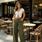 🛍️Pantaloni largi din bumbac și in pentru femei