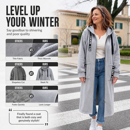 Add Cozy Style Instantly! Oversize Hooded Sweatshirt Coat for Women