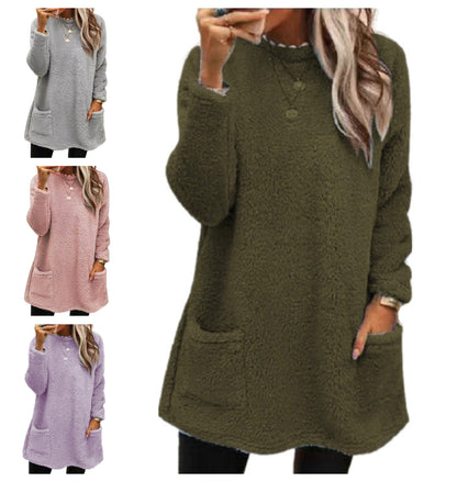 Women's Warm Crew Neck Long Sleeve Top