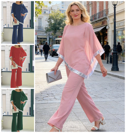 Set de două piese elegant, cu paiete, pentru femei