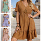 😍【S-3XL】👗Rochie lungă casual cu mânecă scurtă