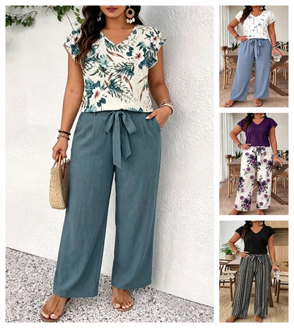 Set casual cu imprimeu pentru femei