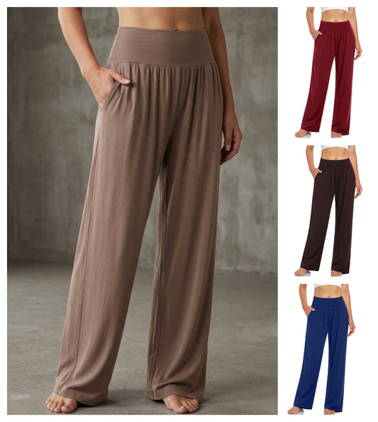 Pantaloni casual de zi cu zi cu talie înaltă pentru femei