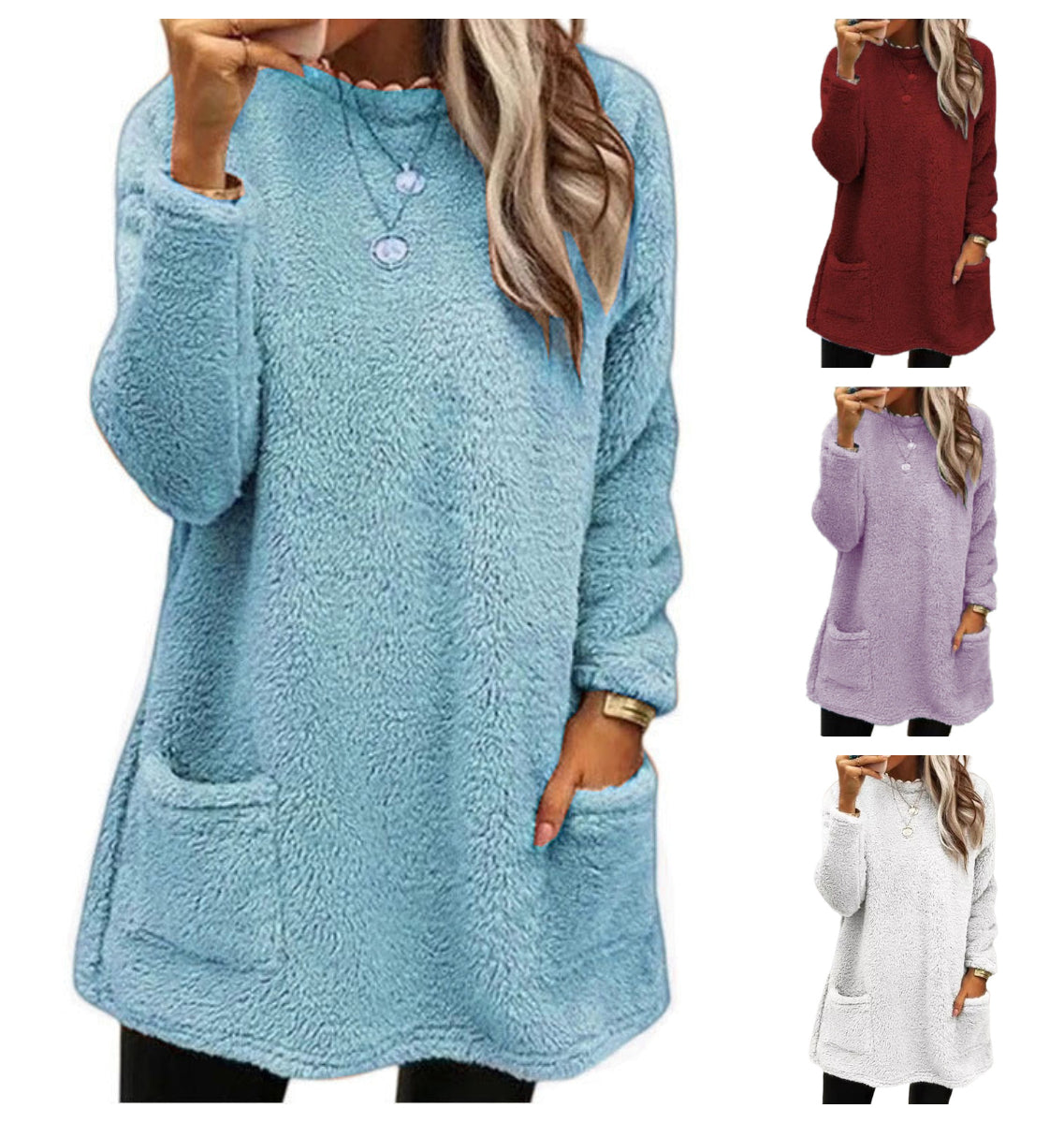 Women's Warm Crew Neck Long Sleeve Top