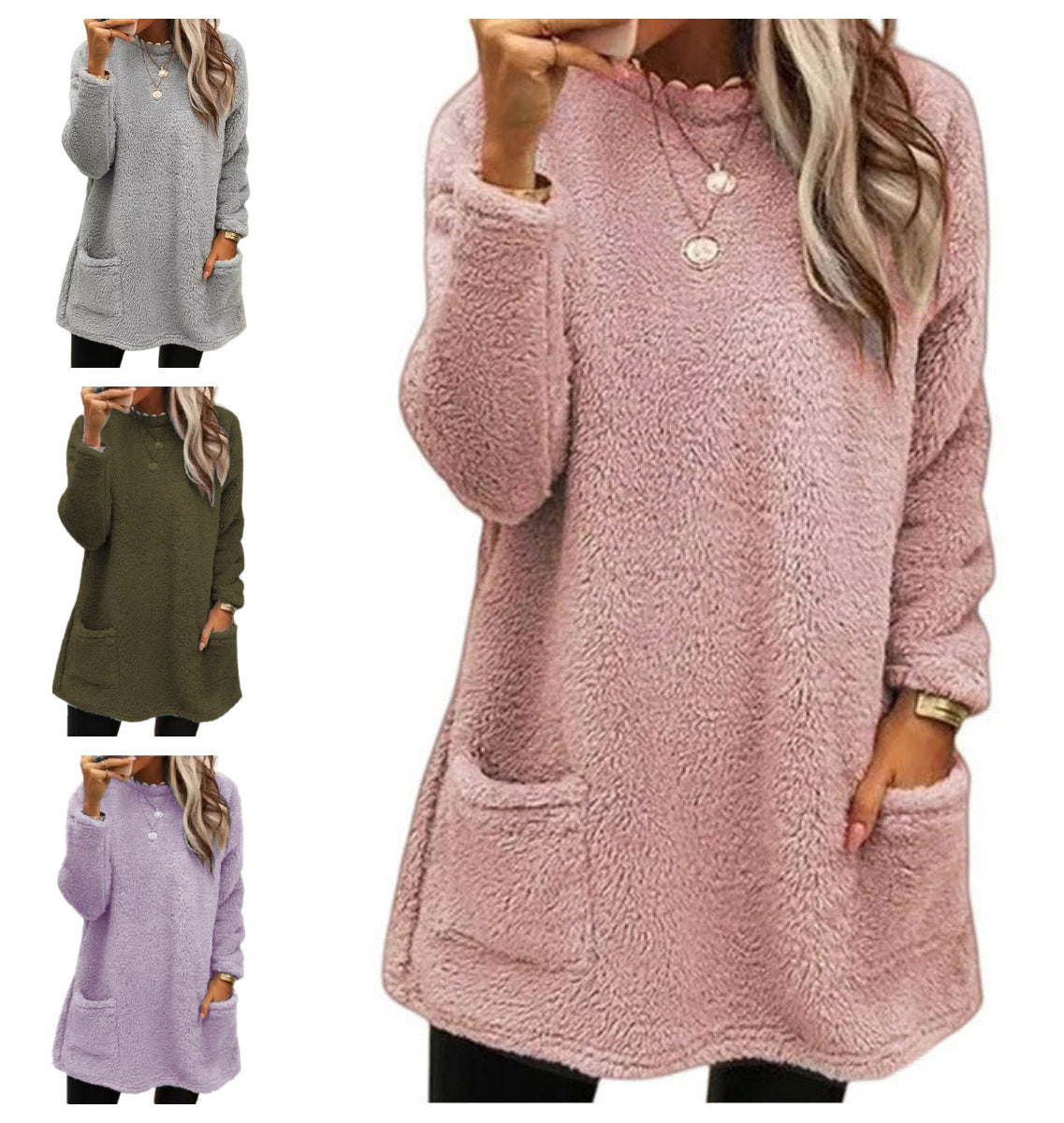 Women's Warm Crew Neck Long Sleeve Top