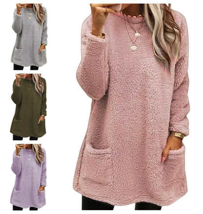 Women's Warm Crew Neck Long Sleeve Top