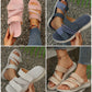 Sandale plate casual pentru femei, cu multiple curele