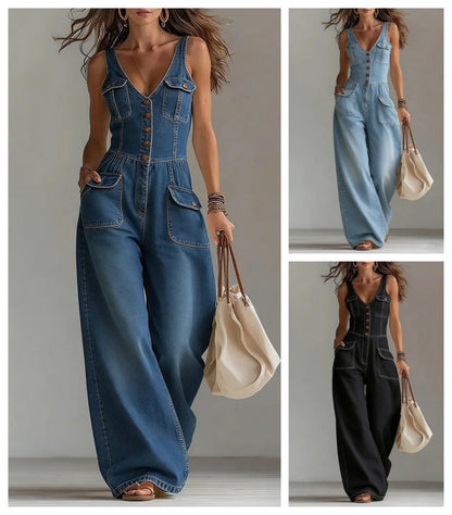 ⏰ Salopetă din denim pentru femei