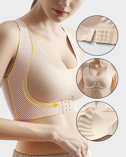 ⚡ Front-Close Cross-Back Support Bra – Wireless Comfort & All-Day Support 💕