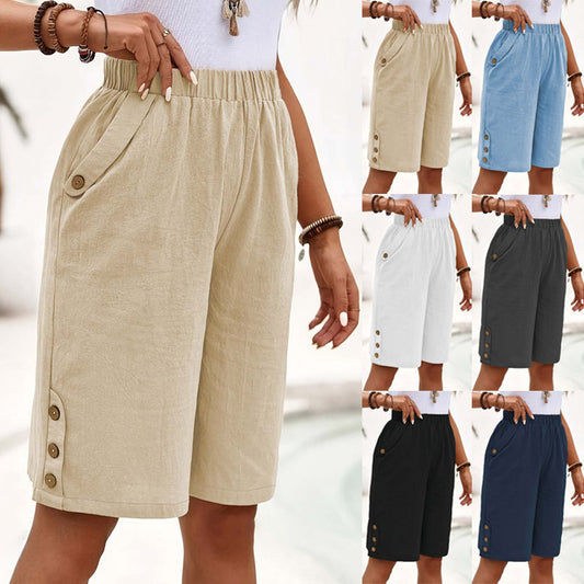 Pantaloni scurți respirabili de vară cu buzunare