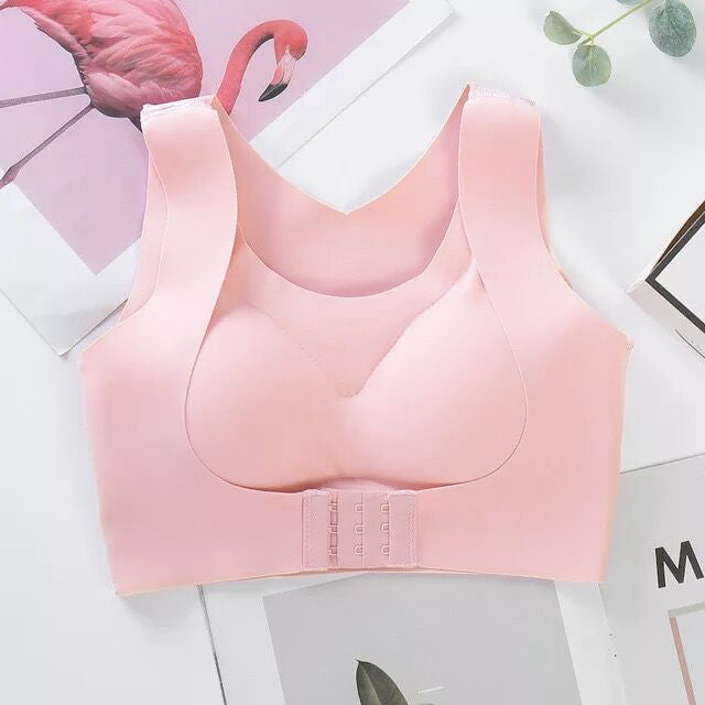 ⚡ Front-Close Cross-Back Support Bra – Wireless Comfort & All-Day Support 💕
