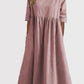 【S-5XL】👗Rochie din bumbac cu decolteu rotund și buzunare