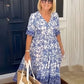【M-5XL】🌺Rochie imprimată cu decolteu în V, elegantă și stilată