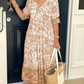 【M-5XL】🌺Rochie imprimată cu decolteu în V, elegantă și stilată