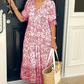 【M-5XL】🌺Rochie imprimată cu decolteu în V, elegantă și stilată