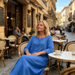 Rochie maxi lejeră din bumbac și in, pentru femei