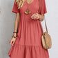 😍【S-3XL】👗Rochie lungă casual cu mânecă scurtă