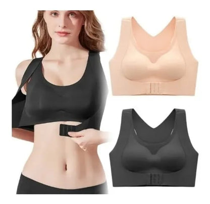 ⚡ Front-Close Cross-Back Support Bra – Wireless Comfort & All-Day Support 💕