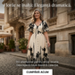 🌹🦋Rochie midi elegantă cu decolteu în V și imprimeu botanic✨