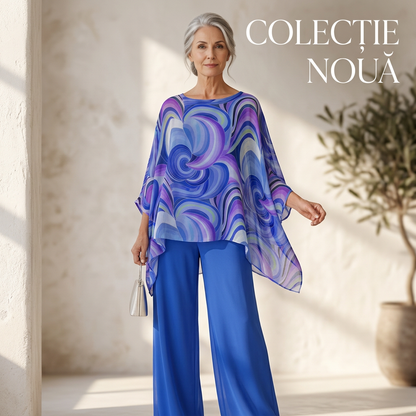 💞Set colorat de vară pentru femei din sifon colorat din 2 piese