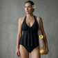 🌸Set Tankini cu Peplum și Halter pentru Femei