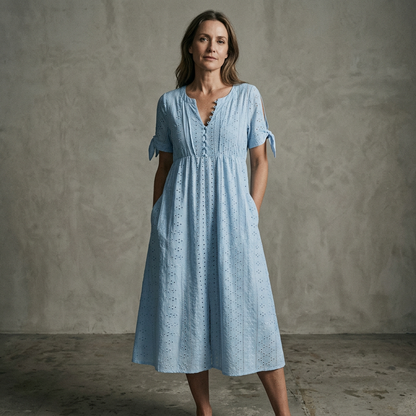💃Rochie elegantă pentru femei, cu decolteu în V și decupaje solide