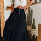 👗 ✨ Fustă lungă din denim cu talie înaltă