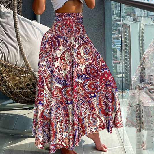 👗 Fustă florală cu talie înaltă pentru femei – ușoară, elegantă și versatilă 💐