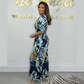 💖2026 Femeii Fashion Leaf Print Jumpsuit