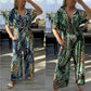 💖2026 Femeii Fashion Leaf Print Jumpsuit