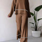 🍁Suită casual tricotată pentru femei cu pantaloni Micro Flare